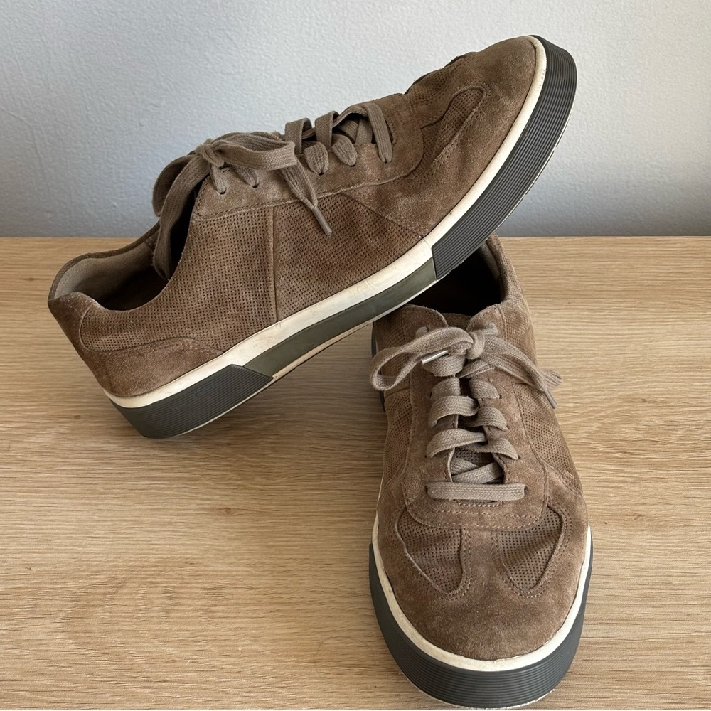 Vince Rogue Flint Perforated Suede Lace-Up Sneaker size 10.5 M